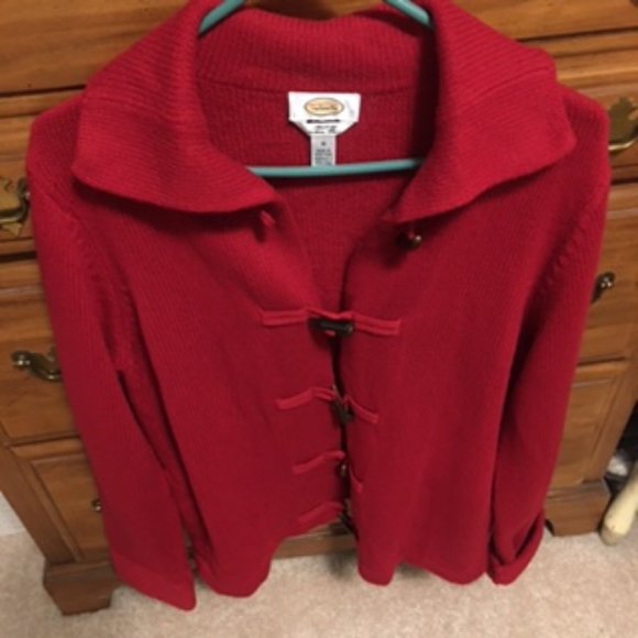 Vintage Talbots Sweater/Jacket with Toggle Buttons  Size M  Italian Yarn - Picture 1 of 10